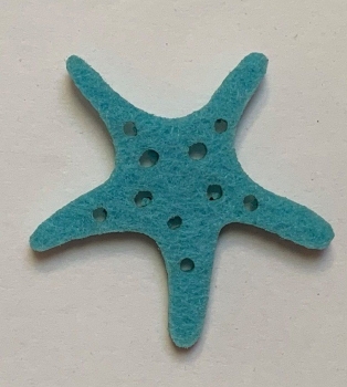 Filz Seestern hellblau